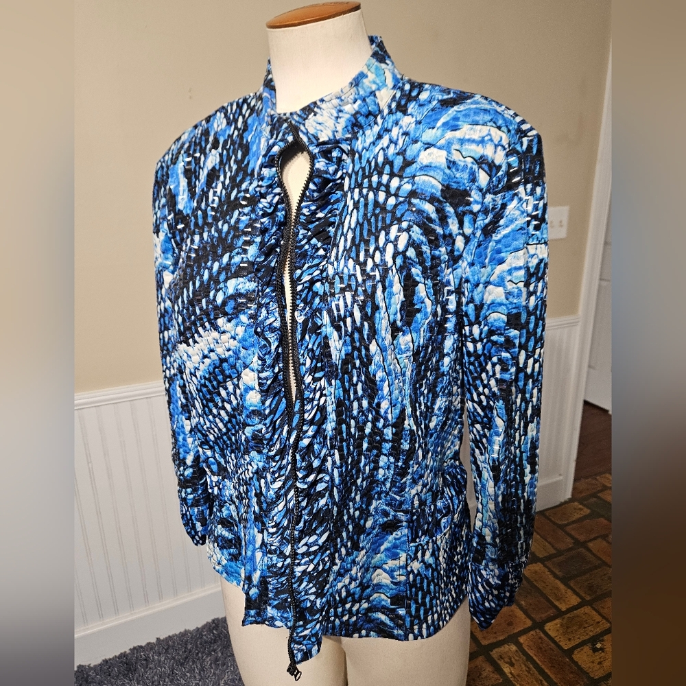 Linear Clear Sequins Abstract Jacket Large - image 2